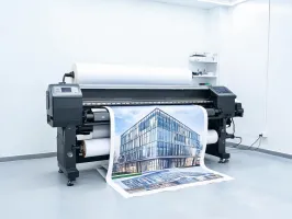 Wide format roll output